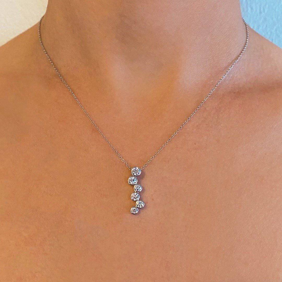 Diamond Droplet Necklace - Image 2