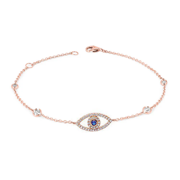 Diamond Evil Eye Anklet