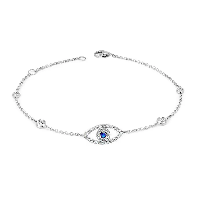 Diamond Evil Eye Anklet - Image 2