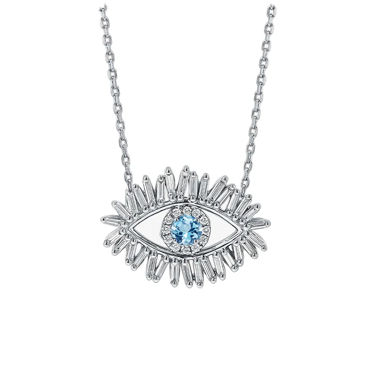 Diamond Evil Eye Necklace - Image 3