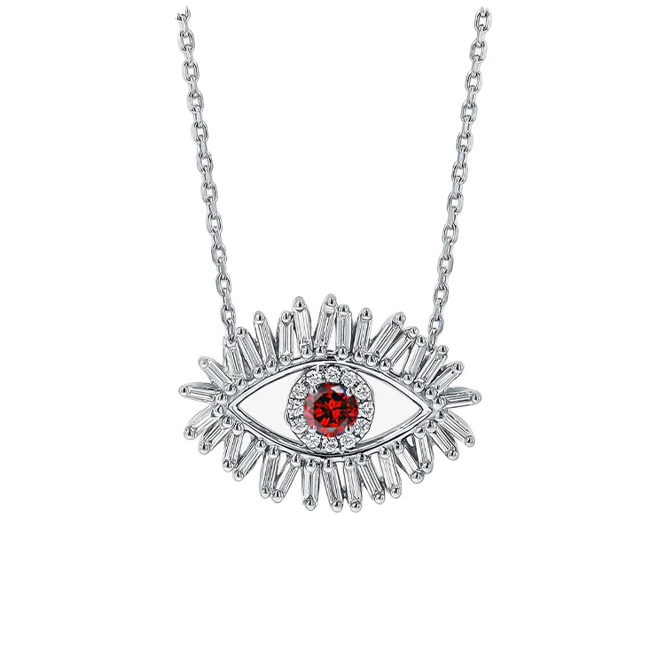 Diamond Evil Eye Necklace - Image 4