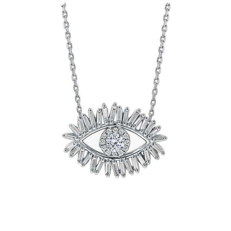 Diamond Evil Eye Necklace - Image 5