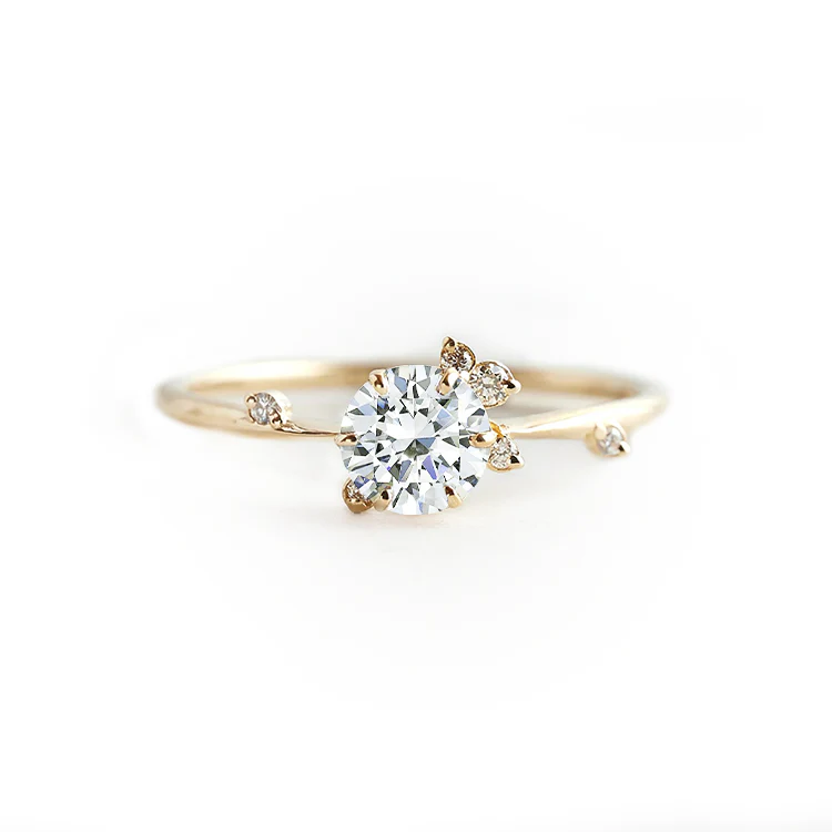 Diamond Flame Engagement Ring