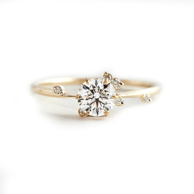 Diamond Flame Lab Grown Engagement Ring