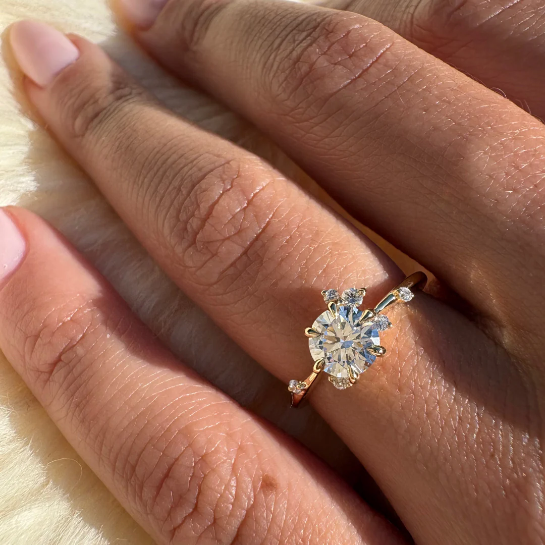 Diamond Flame Lab Grown Engagement Ring - Image 2