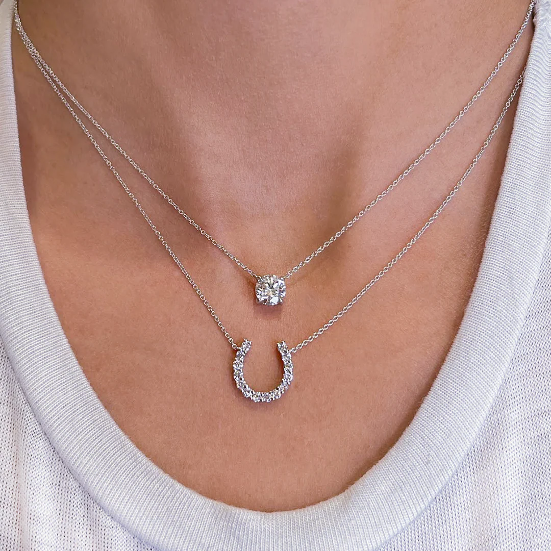 Diamond Horseshoe Necklace - Image 4