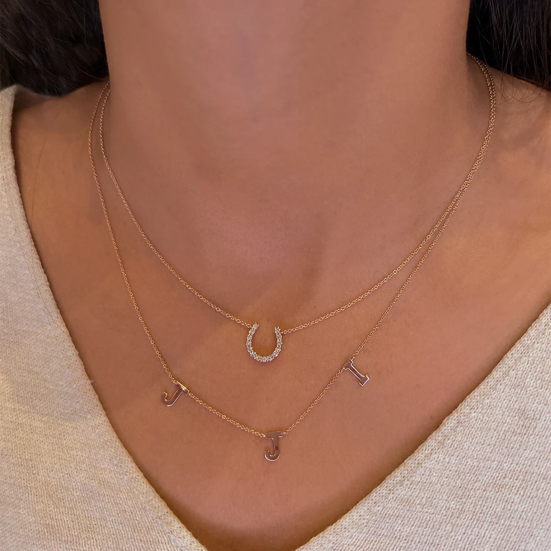 Diamond Horseshoe Necklace - Image 7
