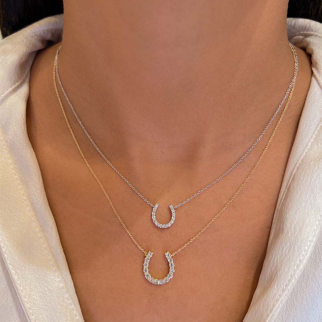 Diamond Horseshoe Necklace - Image 8