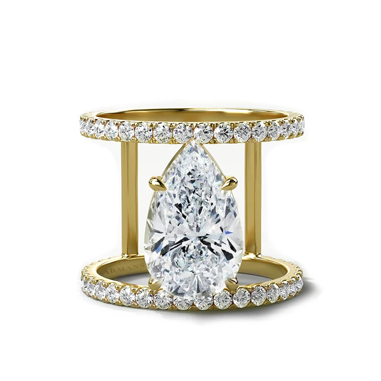 Diamond Hourglass Engagement Ring