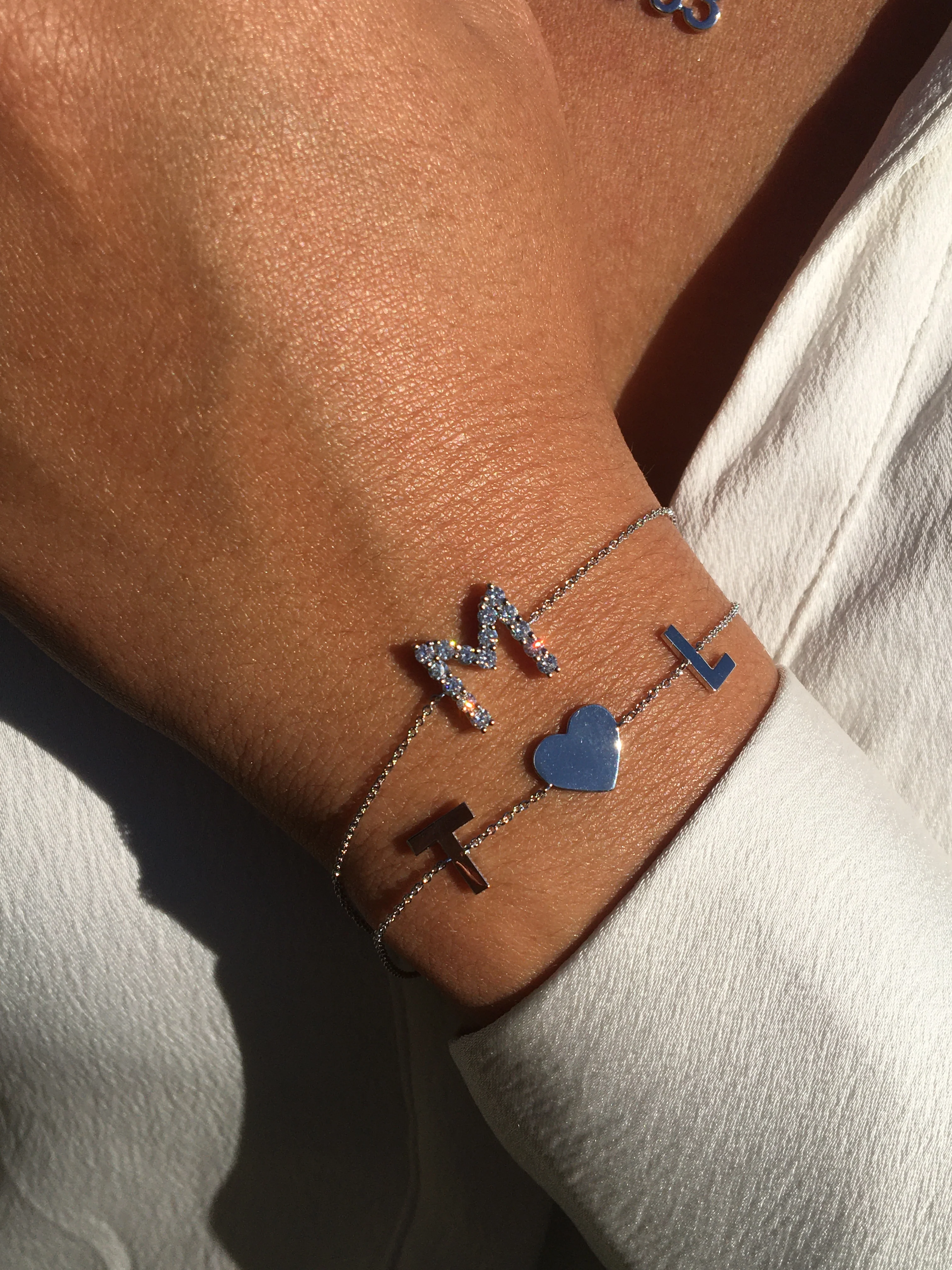 Diamond Initial Bracelet - Image 4