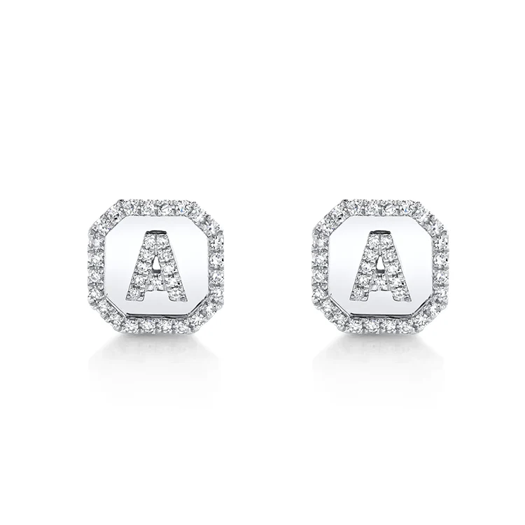 Diamond Initial Cufflinks - Image 2