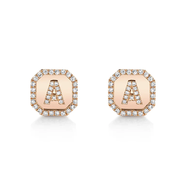 Diamond Initial Cufflinks - Image 3