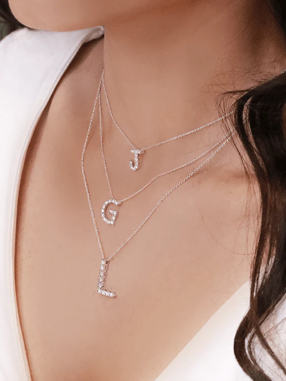 Diamond Initial Pendant - Image 6