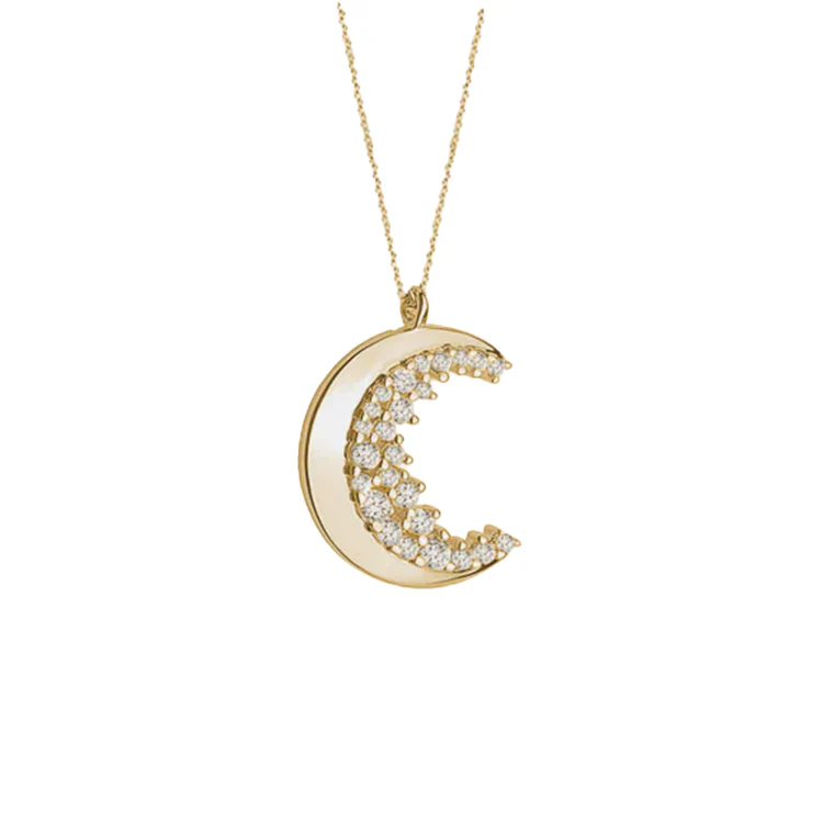 Diamond Moon Necklace