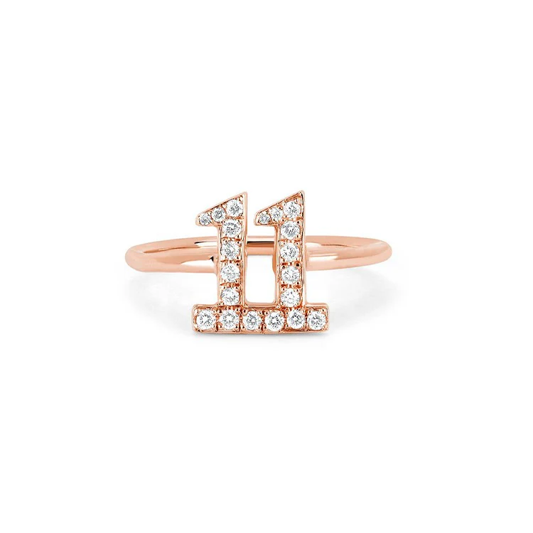 Diamond Number Ring