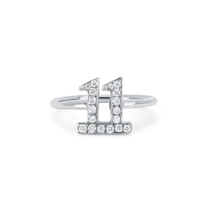 Diamond Number Ring - Image 2