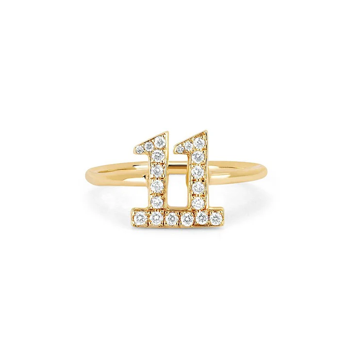 Diamond Number Ring - Image 3