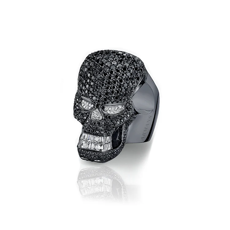 Diamond Skull Ring