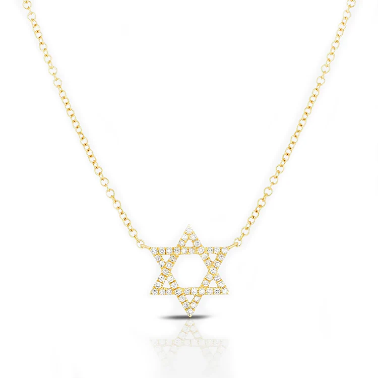 Diamond Star of David Necklace