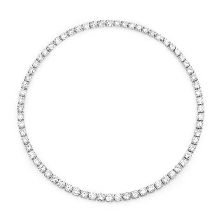 Diamond Tennis Choker Necklace - Image 4