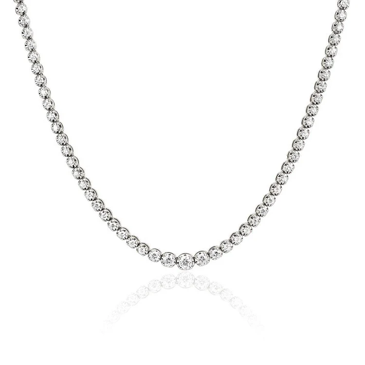 Diamond Tennis Choker Necklace - Image 5