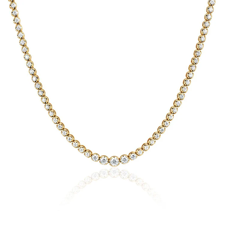 Diamond Tennis Choker Necklace - Image 7