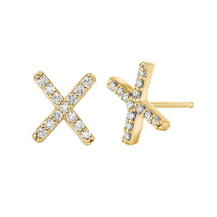 Diamond X Earrings - Image 3