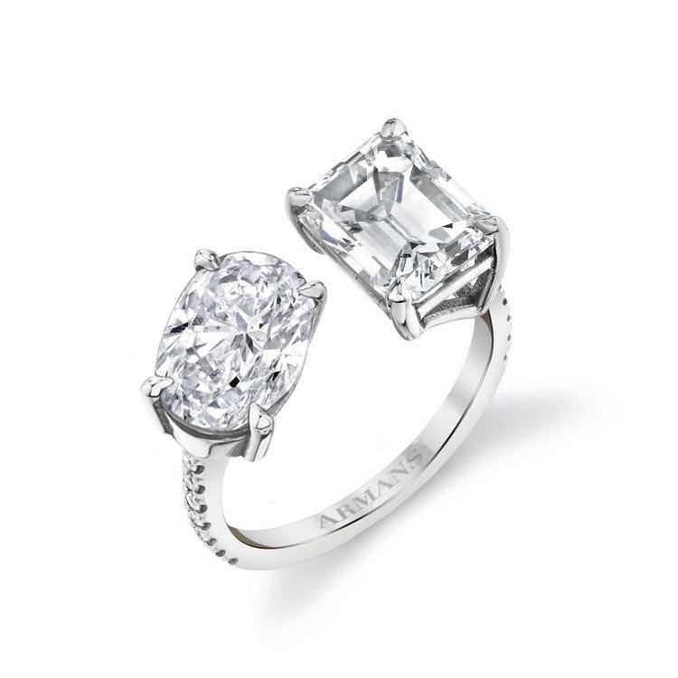 Double Trouble Two Stone Engagement Ring