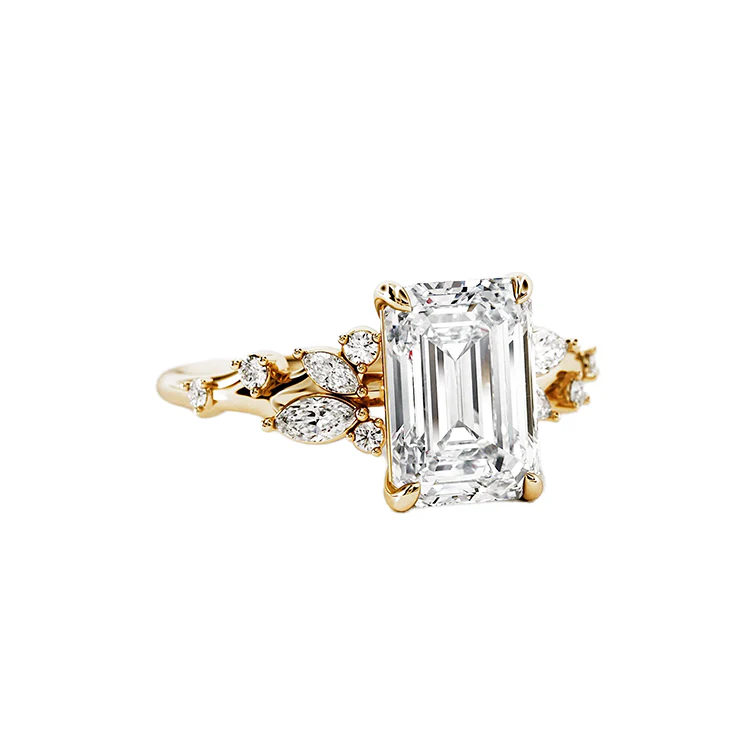 Emerald Bloom Engagement Ring
