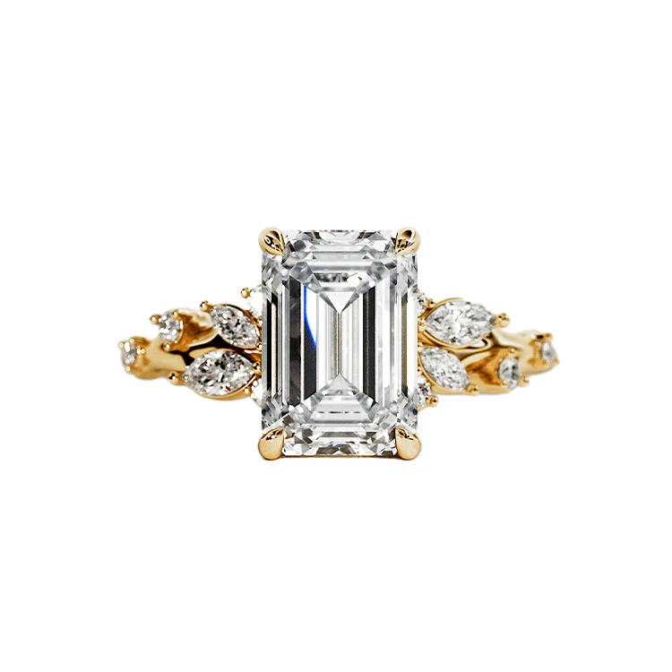 Emerald Bloom Engagement Ring - Image 2