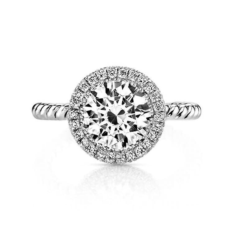 Entwined Halo Engagement Ring