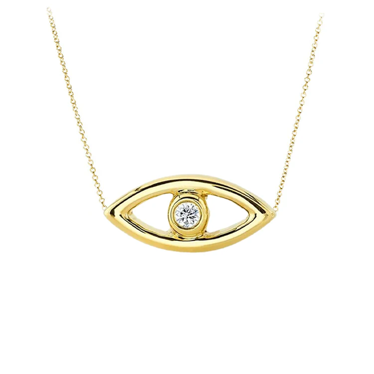 Evil Eye Bezel Necklace - Image 3