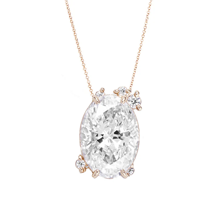 Fire Fly Oval Diamond Necklace - Image 3