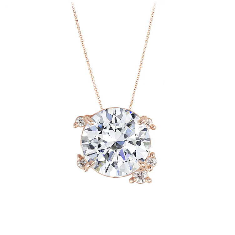 Fire Fly Round Diamond Necklace