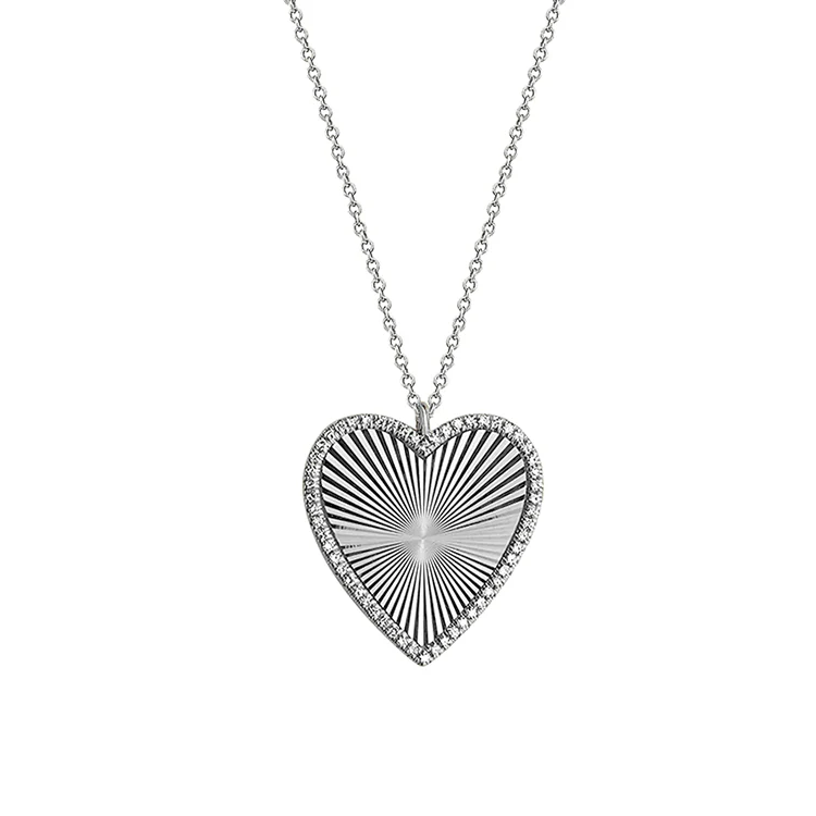 Fluted Heart Necklace - Image 2