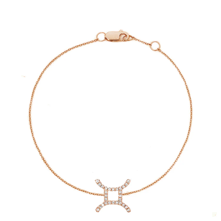Gemini Diamond Zodiac Bracelet