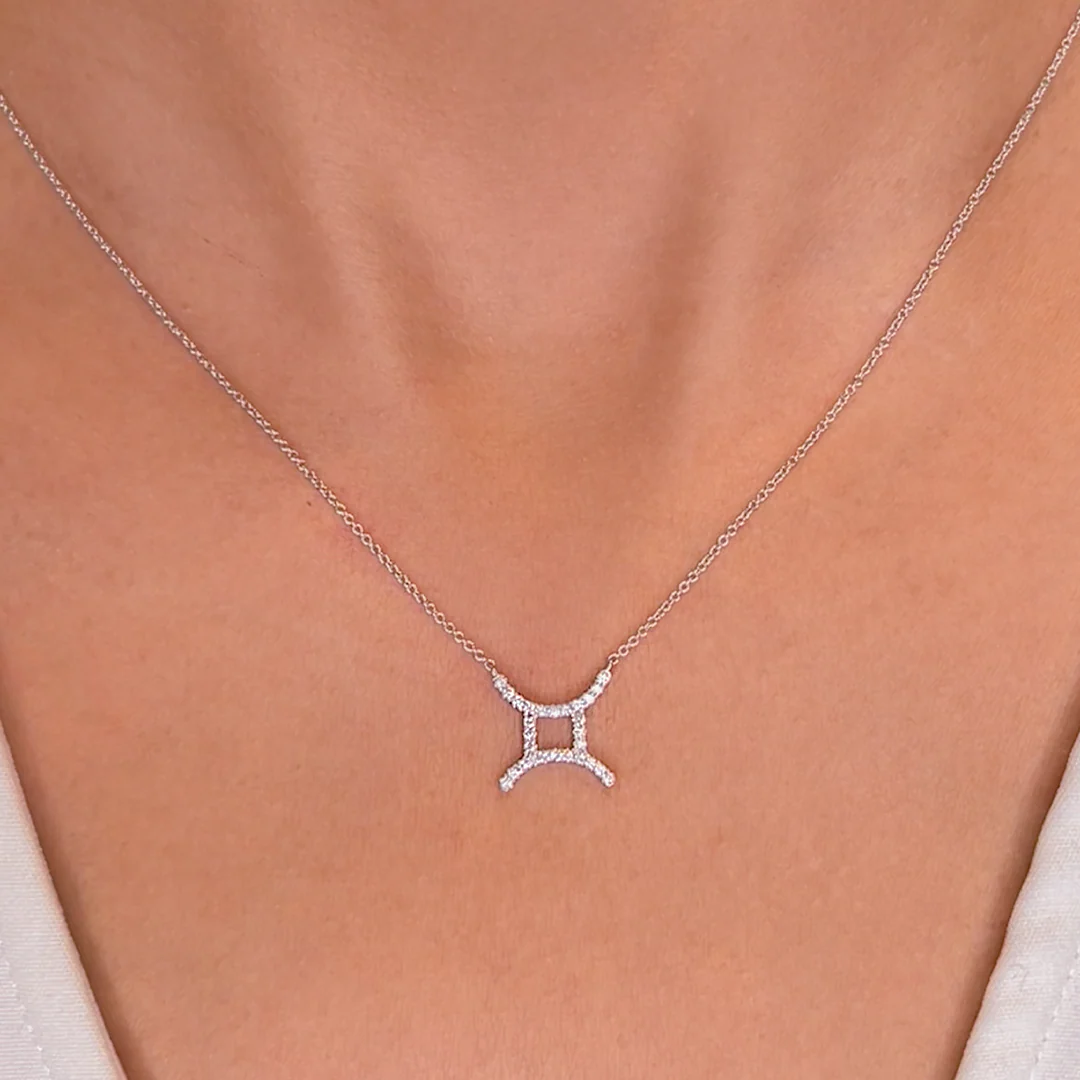 Gemini Diamond Zodiac Necklace - Image 2