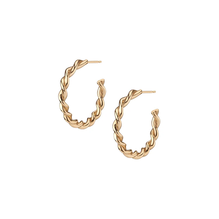 Gold Braid Hoops