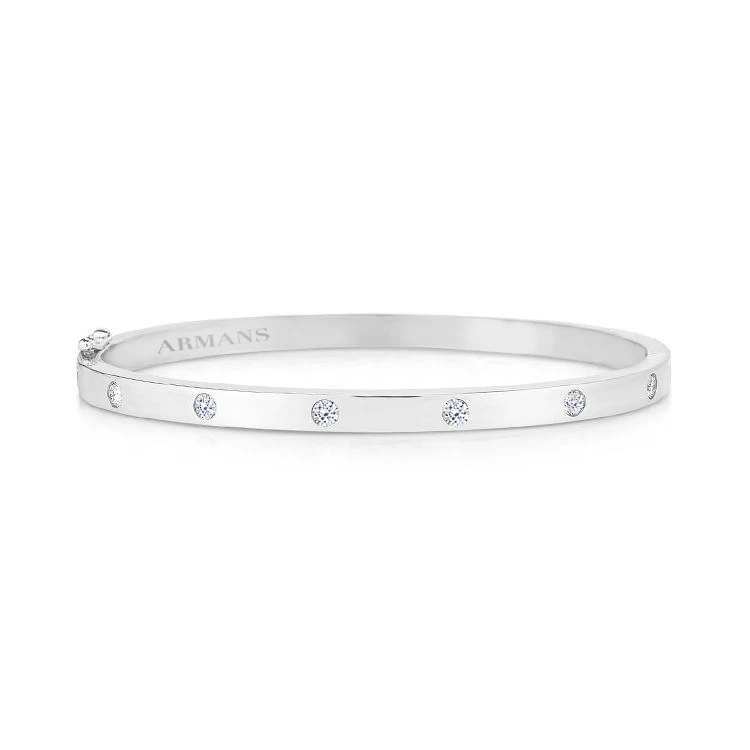 Gold Diamond Bangle - Image 5