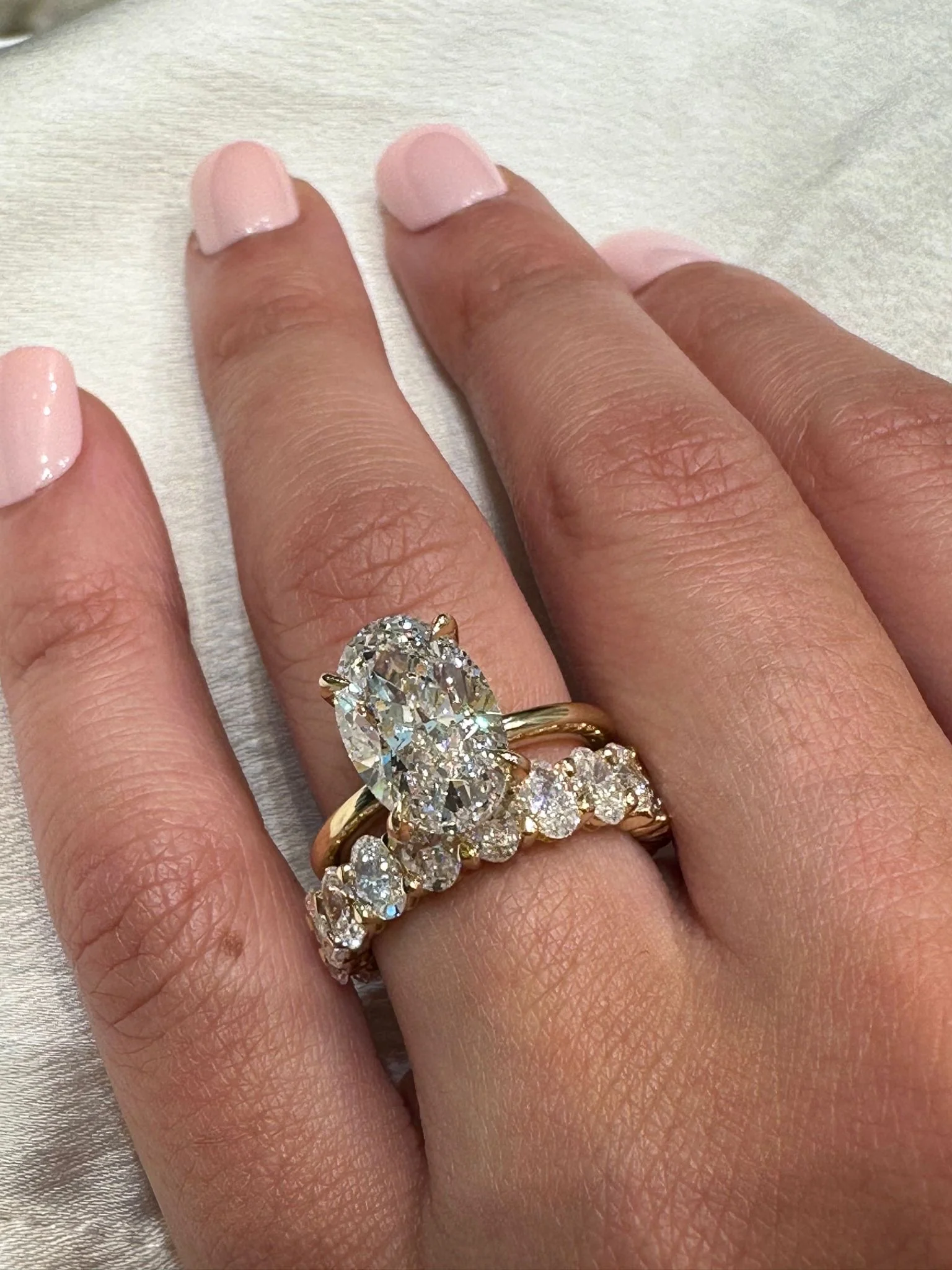 Golden Eternity Lab Grown Engagement Ring - Image 5