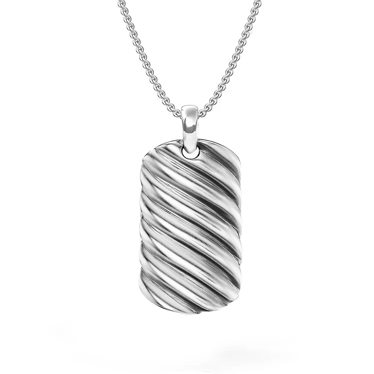 Golden Wave Dog Tag Necklace - Image 2