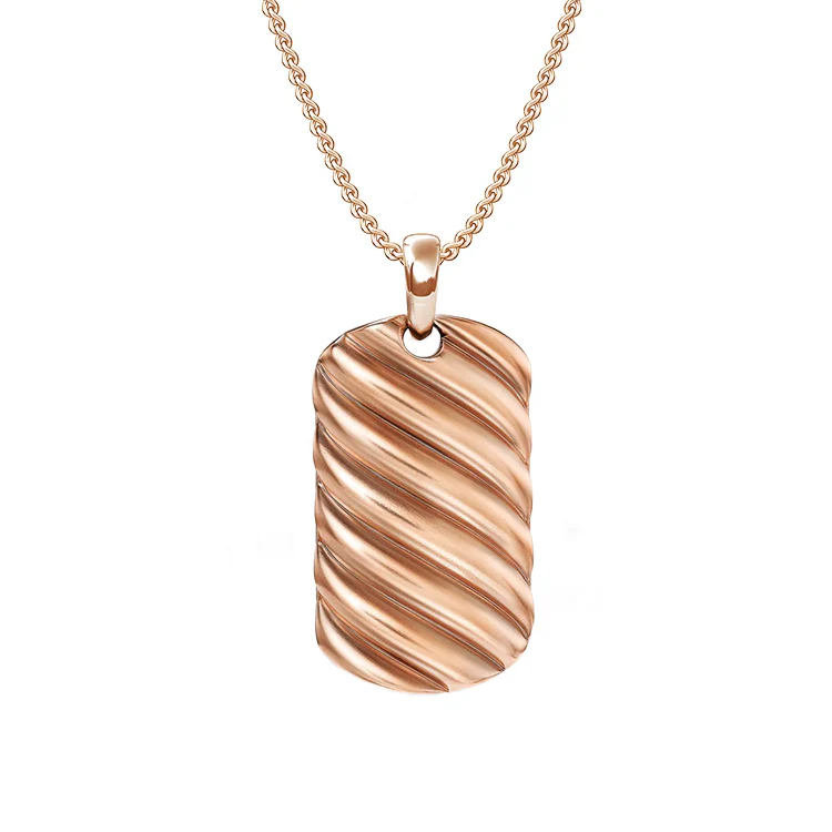 Golden Wave Dog Tag Necklace - Image 3