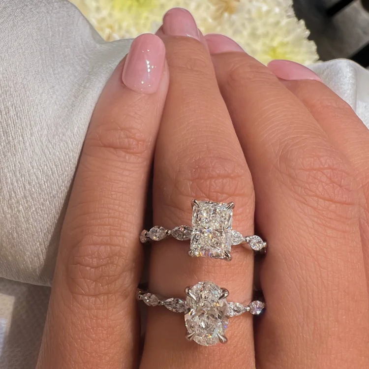 Head Oval Heels Engagement Ring - Image 5