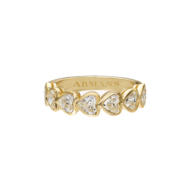 Heart Diamond Half Band