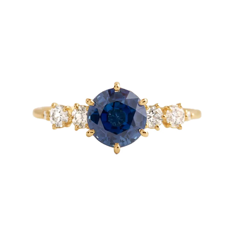 Heavenly Blue Sapphire Diamond Ring