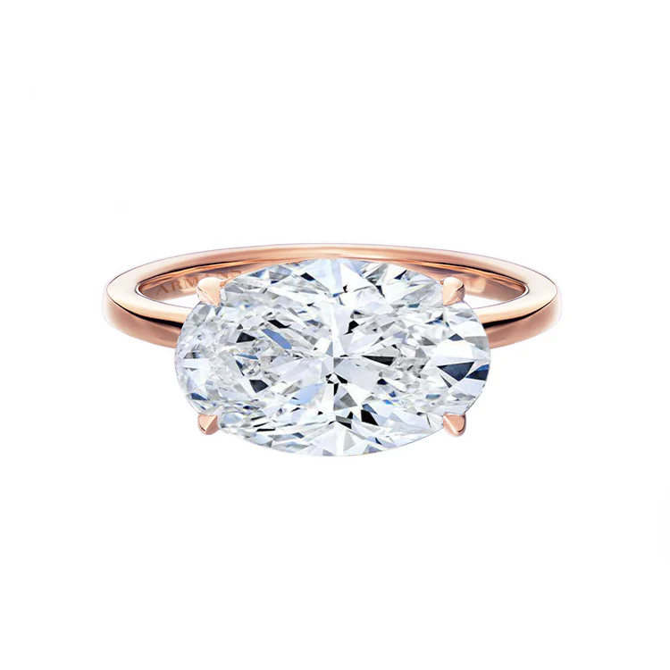 Horizontal Oval Engagement Ring