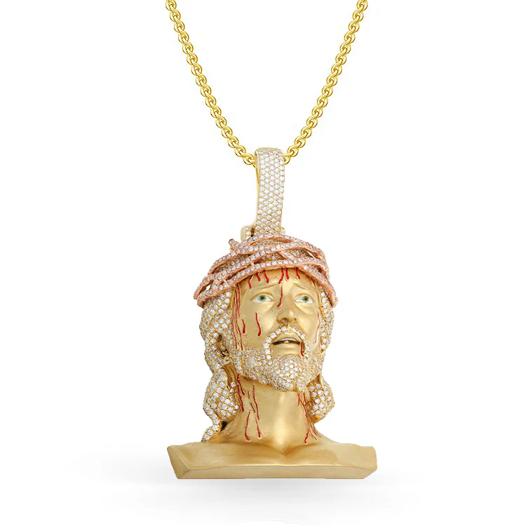 Iced Out Diamond Resurrection Pendant