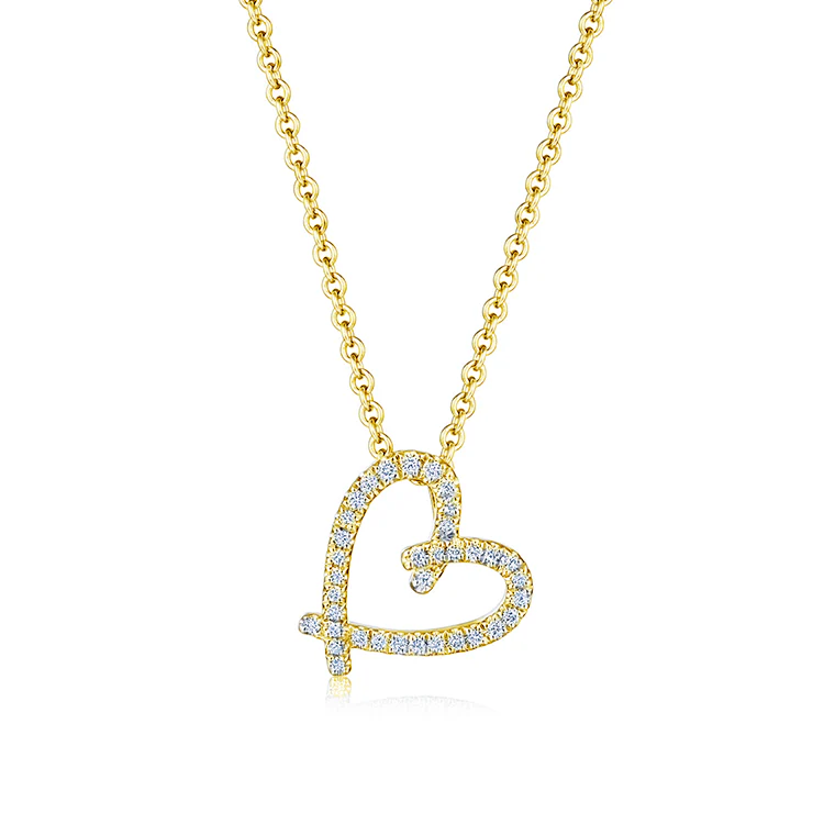 Jasmine Diamond Heart Necklace - Image 2