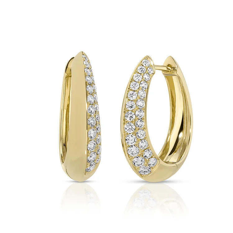 Josie Pavé Diamond Hoops - Image 3