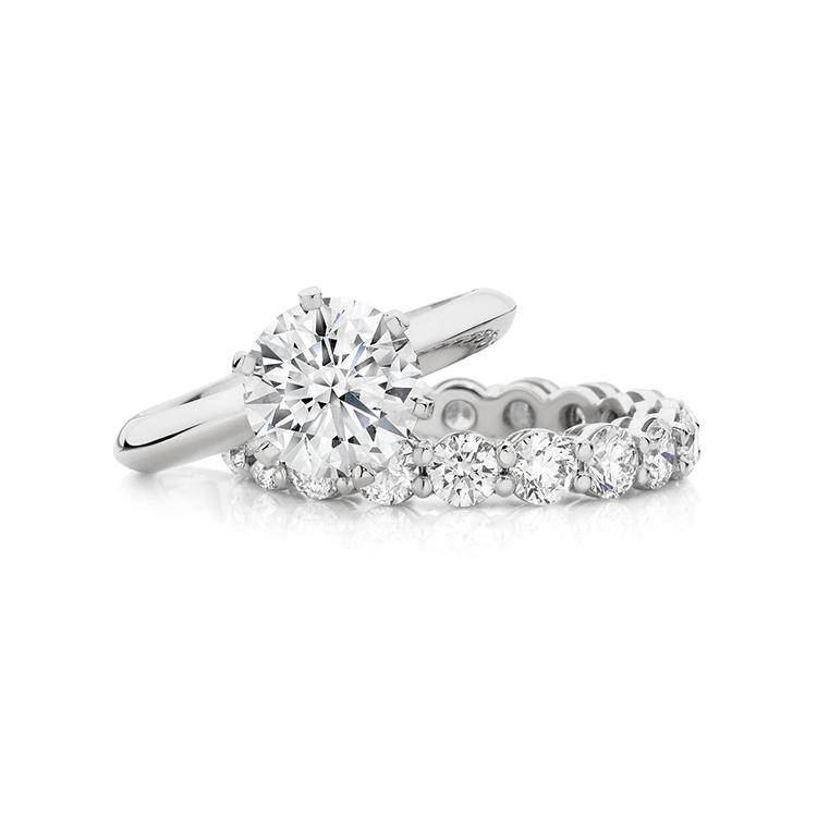 Knife Edge Round Engagement Ring